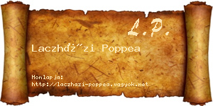 Laczházi Poppea névjegykártya
