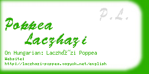 poppea laczhazi business card